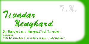 tivadar menyhard business card